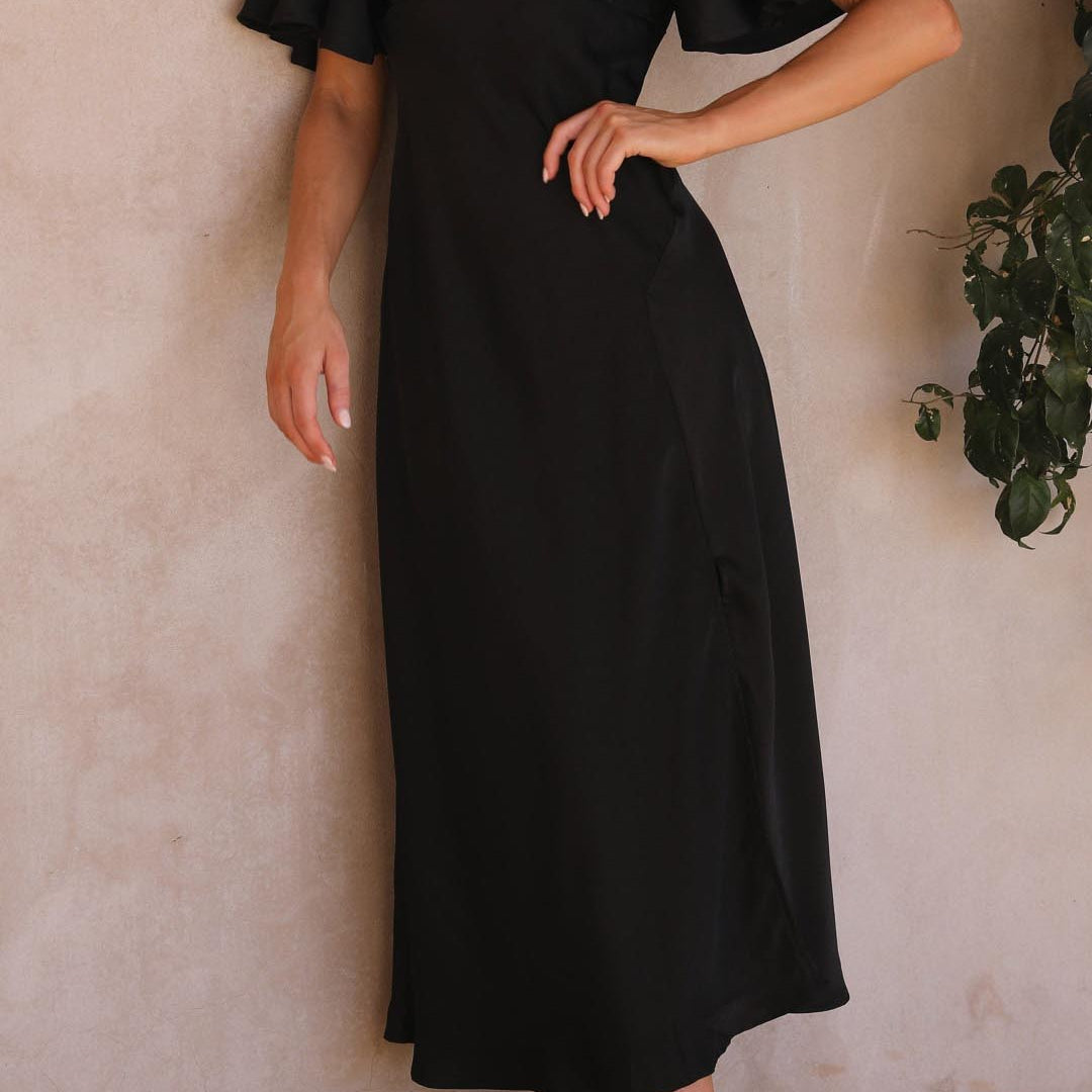 Nalani - Butterfly Sleeve Off-Shoulder Maxi Dress