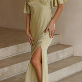 Nalani - Butterfly Sleeve Off-Shoulder Maxi Dress