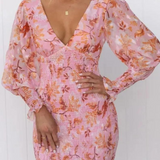 Megan - Floral Print Midi Dress