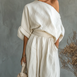 Eleonora - Elegant One-Shoulder Two-Piece Set