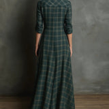 Livia | Long Dress Checkered Pattern