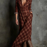 Livia | Long Dress Checkered Pattern