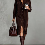 Isabel | Classic Corduroy Midi Dress
