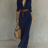 Aurelia | Belted Suede Dress