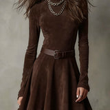 Meredith | Vintage Suede Mini Dress