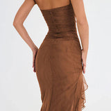 Lorienne ™ | Boat-neck ruffle sheath dress