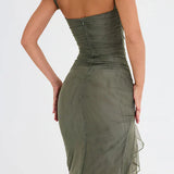 Lorienne ™ | Boat-neck ruffle sheath dress