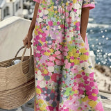 Elena | Loose and Lightweight Floral Midi Dress