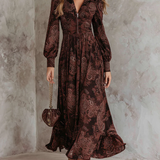 Marlene | Paisley Zip-Neck Midi Dress