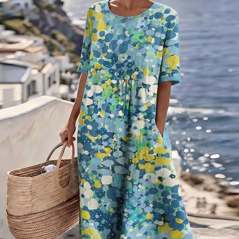 Elena | Loose and Lightweight Floral Midi Dress