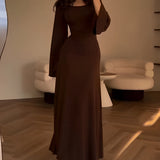Aiah - Elegant Knitted Maxi Dress