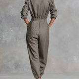 Megan | Linen-Cotton Jumpsuit