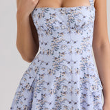 Belle - Daisy Print Halter Neck Midi Dress