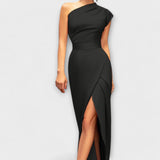 Axa - Elegant Asymmetrical Evening Maxi Dress