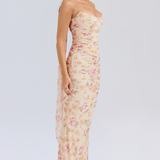 SERAPHINA - MESH CORSET MIDI DRESS