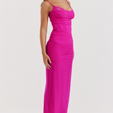 AURELIA - LACE MESH MAXI DRESS