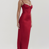 RUBINA - Satin Maxi  Dress
