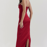 RUBINA - Satin Maxi  Dress