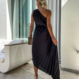 Lizbeth -  Flower Shoulder Maxi Dress