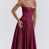Nina - Sleeveless Corset Midi Dress