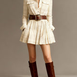 Magdalena | Elegant short checkered dress