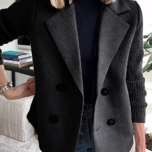 Olivia – Double-Breasted Knit Blazer