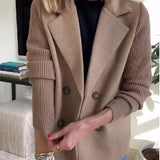Olivia – Double-Breasted Knit Blazer