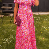 Harlow - Cute floral Maxi Dress with V-neck