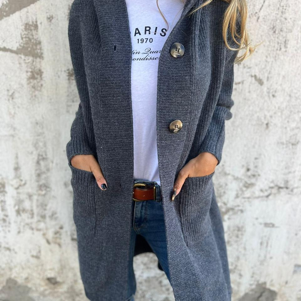 Frida - Elegant long knit cardigan