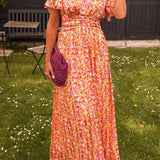 Harlow - Cute floral Maxi Dress with V-neck