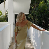 Nalani - Butterfly Sleeve Off-Shoulder Maxi Dress