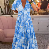 Isabeau - Comfortable Maxi Dress with V-Neck and Pockets