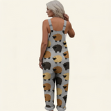 Luigia | Dungarees with Rustic Sheep Print