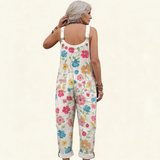Sidonia | Dungarees with Spring Floral Print