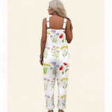 Notburg | Dungarees with Delicate Floral Print