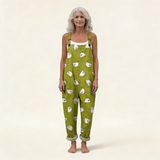 Zenobia | Dungarees with Playful Cockerel Print