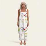 Notburg | Dungarees with Delicate Floral Print