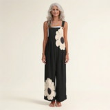 Duscha | Dungarees with Contrasting Blossom Print