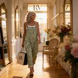 Annigna | Dungarees with Sage Floral Print