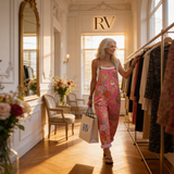 Crescenzia | Dungarees with Tropical Floral Print