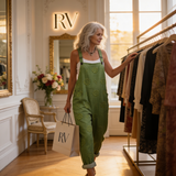 Jolantha | Dungarees in Structured Green