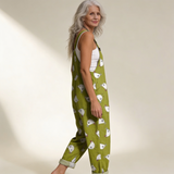 Zenobia | Dungarees with Playful Cockerel Print
