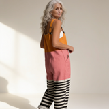 Maximiliana | Dungarees with Colourblock Sunny Print