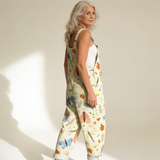 Theodora | Dungarees with Delicate Nature Print