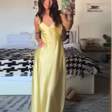 Nikka - Long Satin Slip Maxi Dress