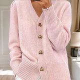 Adele - Elegant Cardigan with Heart Buttons