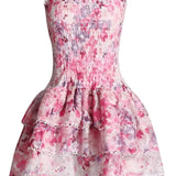 Cecilia | Strapless Floral Dress