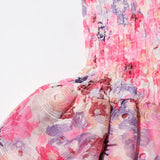 Cecilia | Strapless Floral Dress